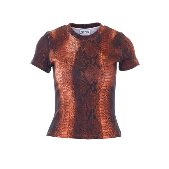 Jean Paul Gaultier Women Python Print T-Shirt